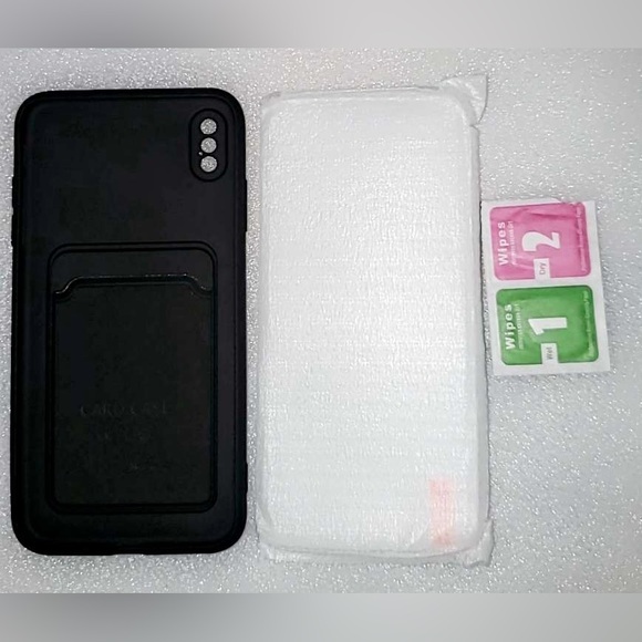 iPhone XS Silicone Case with Wallet | Black | NIP - Picture 2 of 7